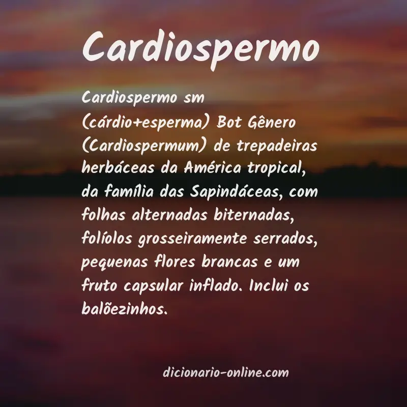 Significado de cardiospermo