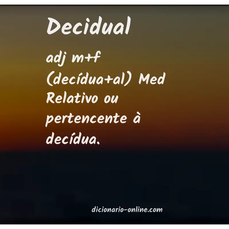Significado de decidual