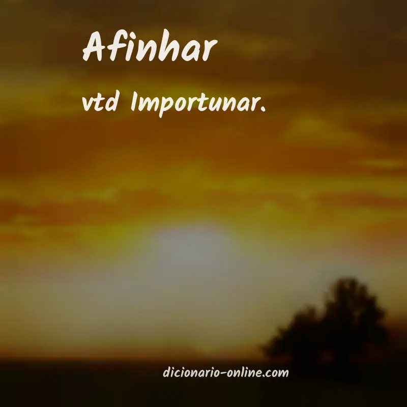 Significado de afinhar