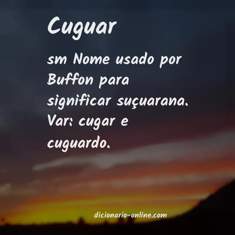 Significado de cuguar
