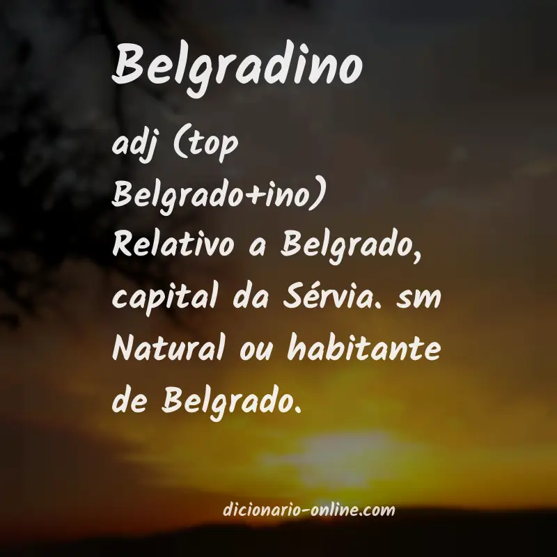 Significado de belgradino