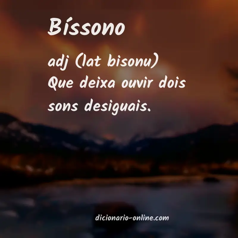 Significado de bíssono