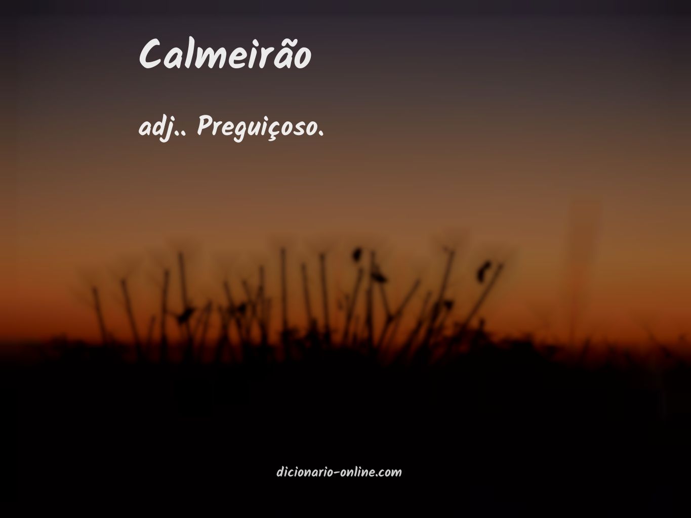 Significado de calmeirão