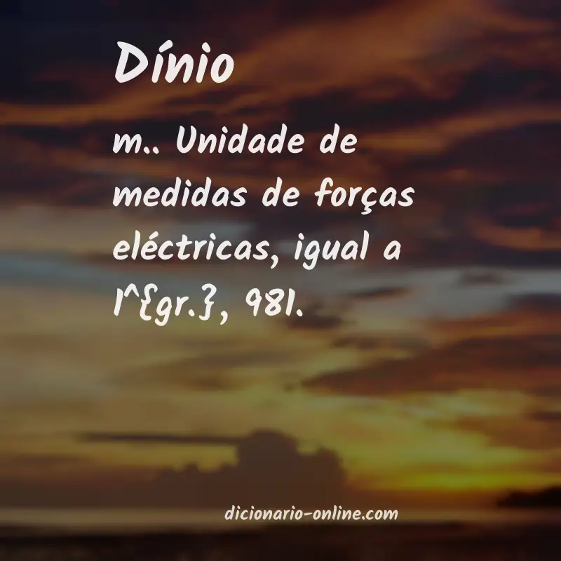 Significado de dínio