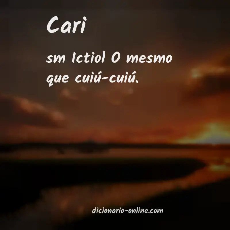 Significado de cari