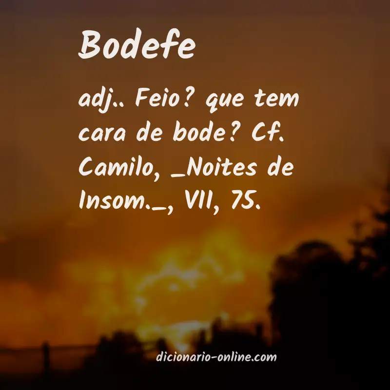 Significado de bodefe