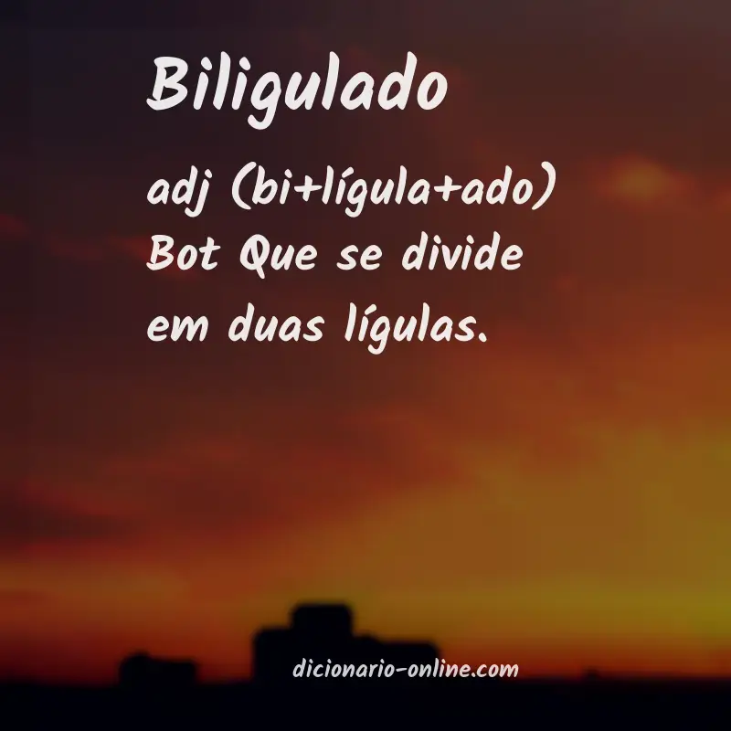 Significado de biligulado