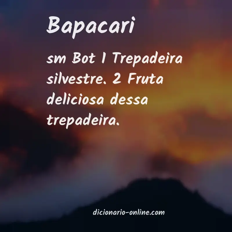 Significado de bapacari