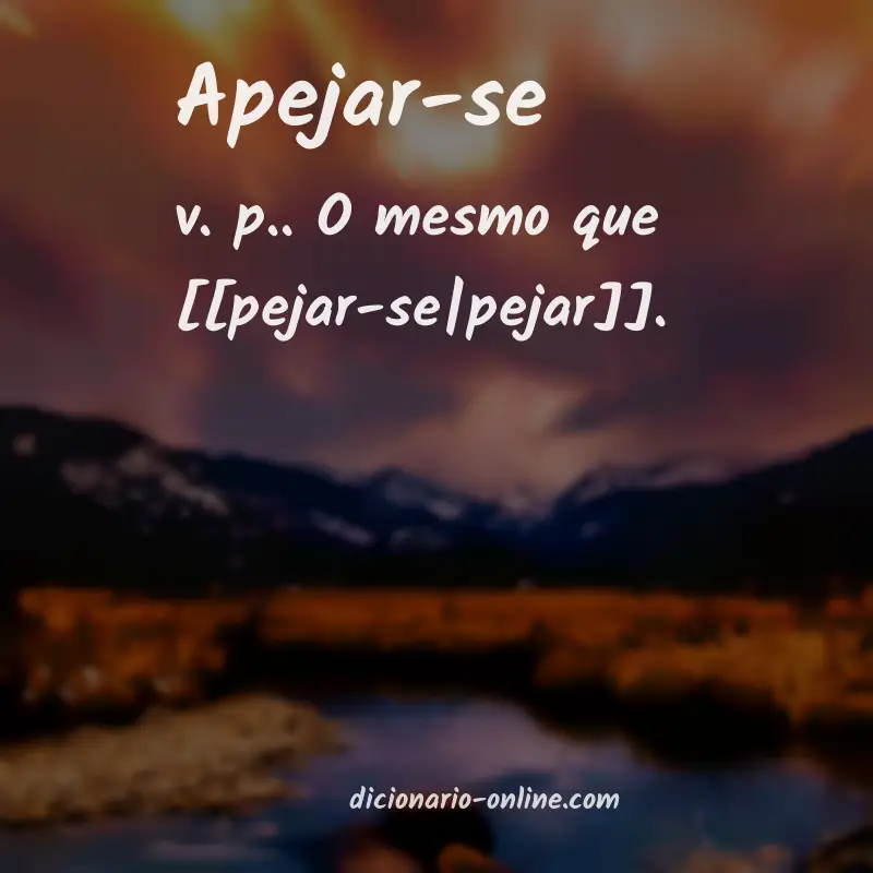 Significado de apejar-se