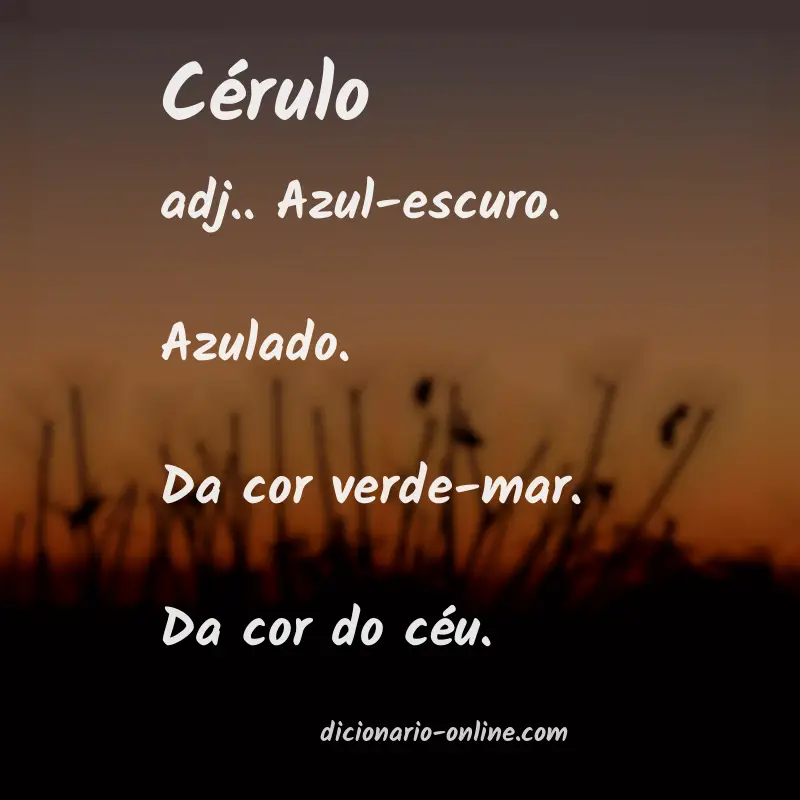 Significado de cérulo