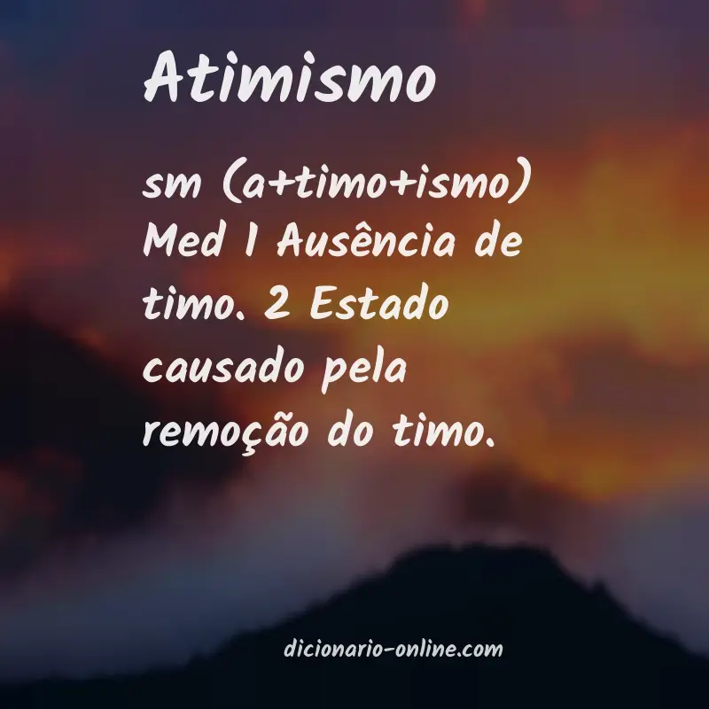 Significado de atimismo