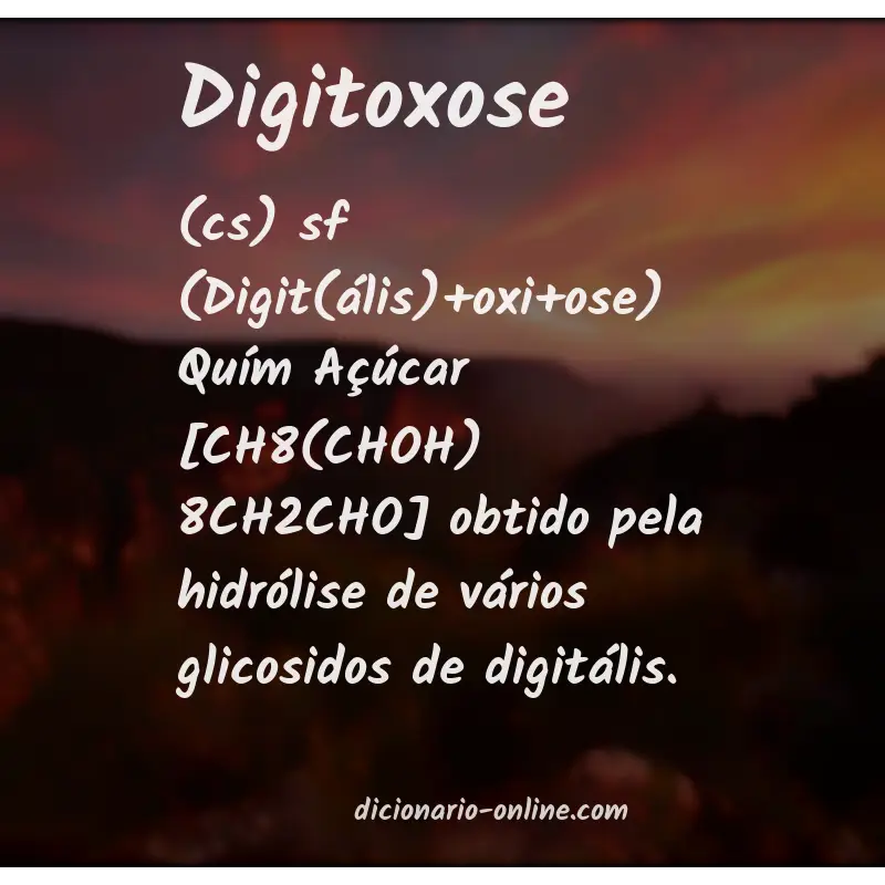 Significado de digitoxose