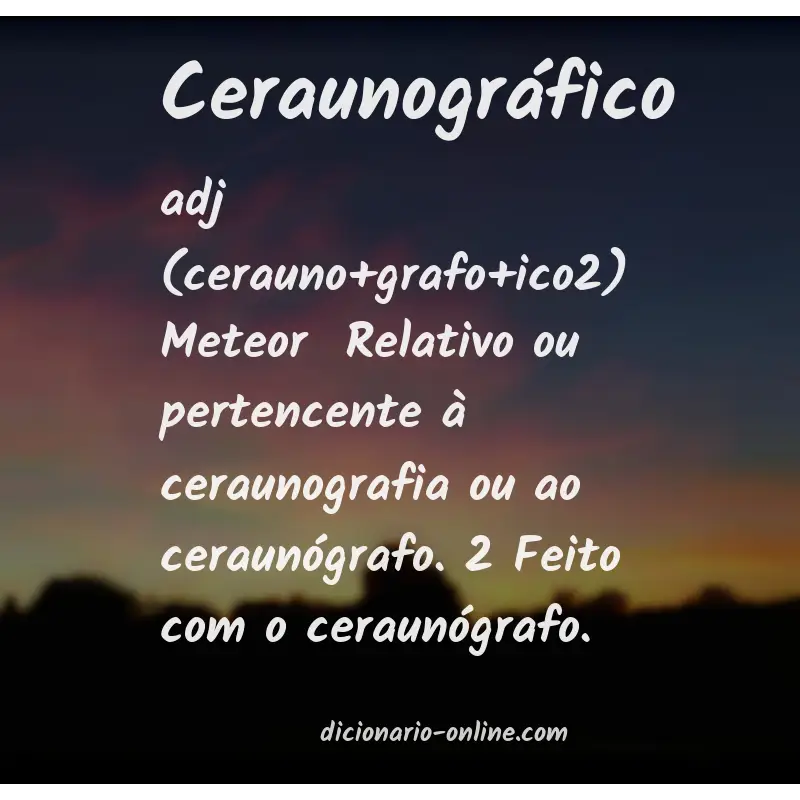 Significado de ceraunográfico