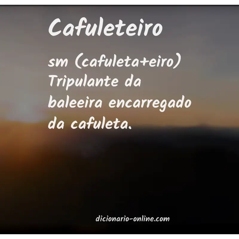 Significado de cafuleteiro