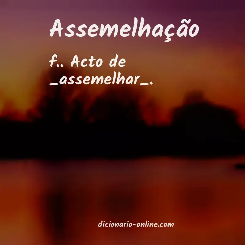 Significado de assemelhação