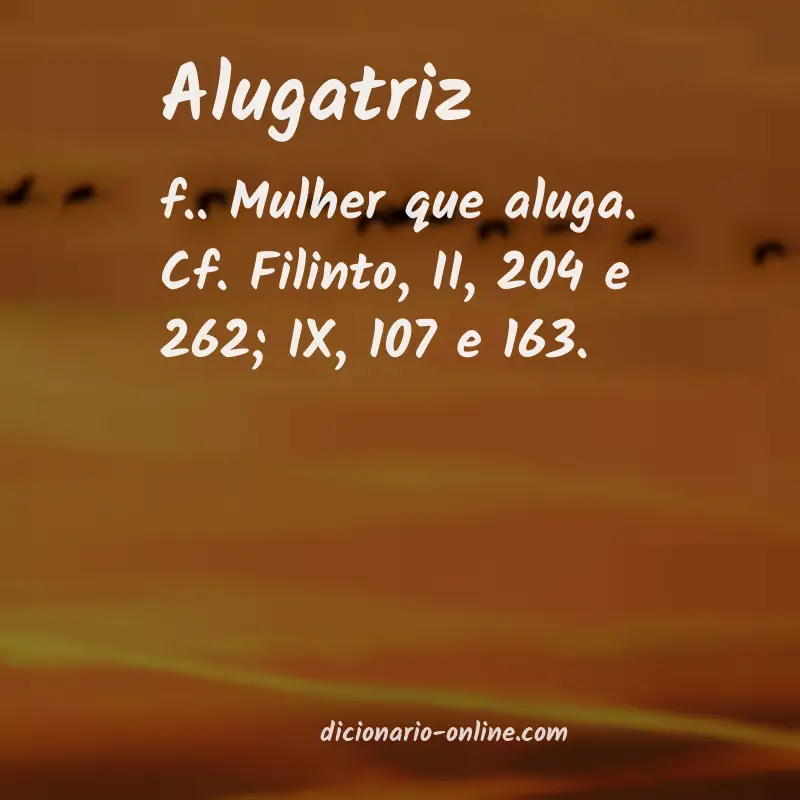 Significado de alugatriz