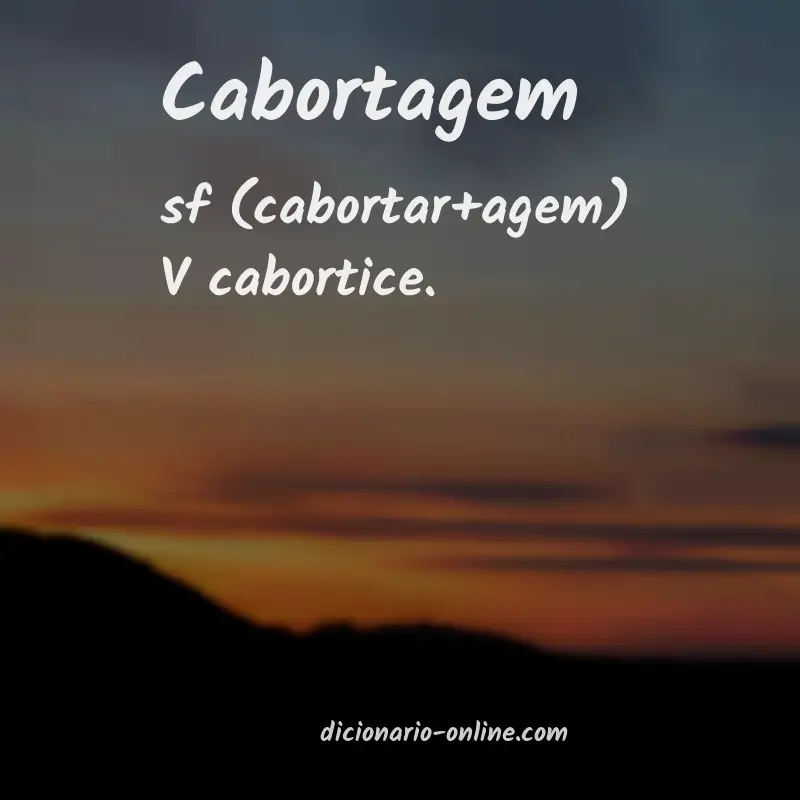Significado de cabortagem