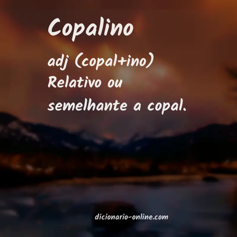 Significado de copalino