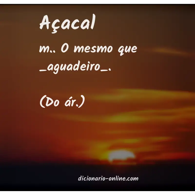 Significado de açacal
