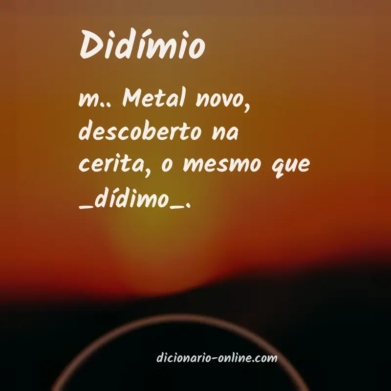 Significado de didímio
