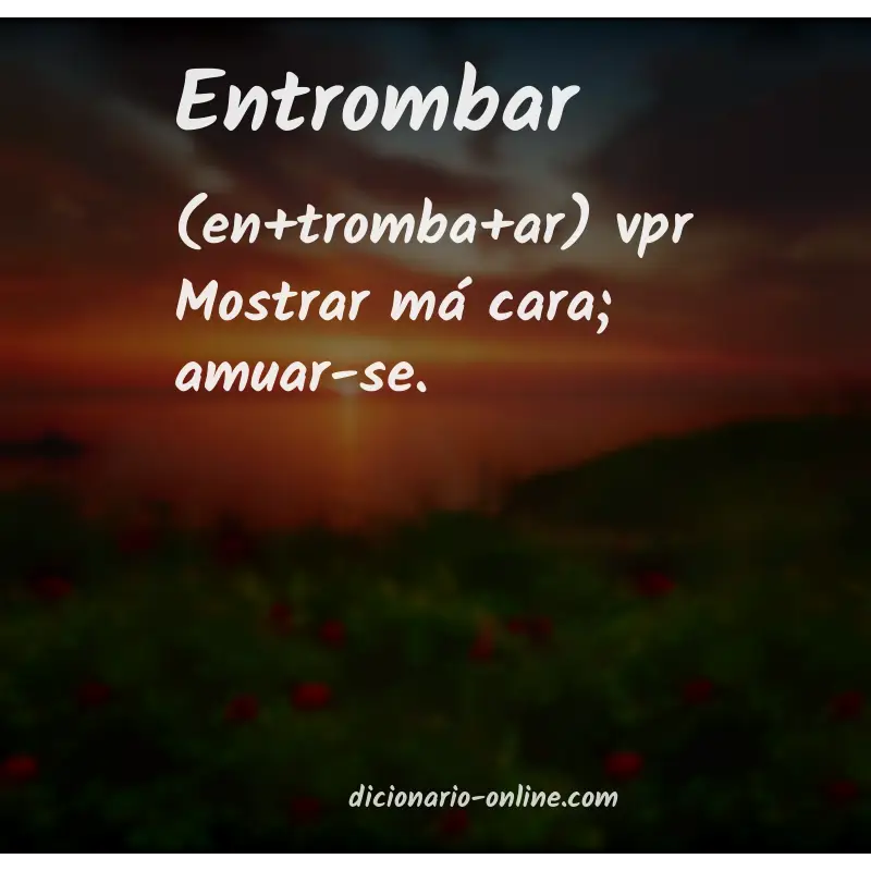 Significado de entrombar