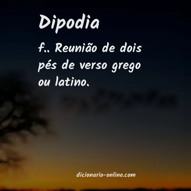 Significado de dipodia