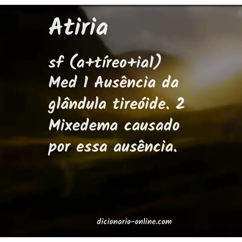 Significado de atiria