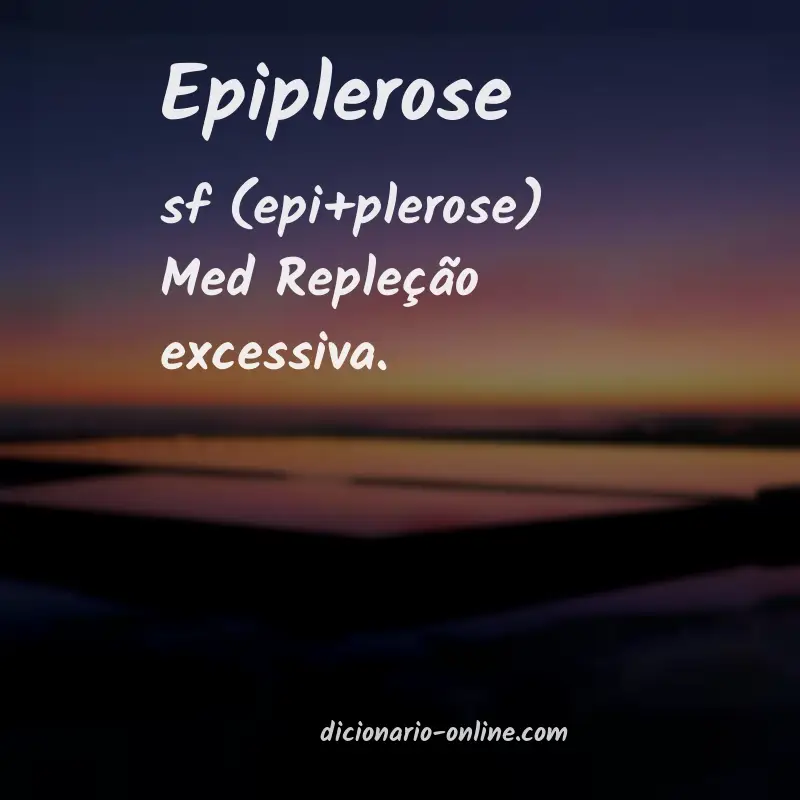 Significado de epiplerose