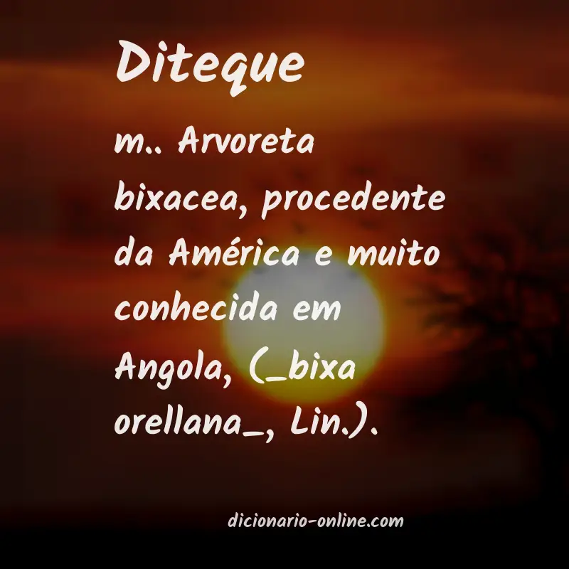 Significado de diteque