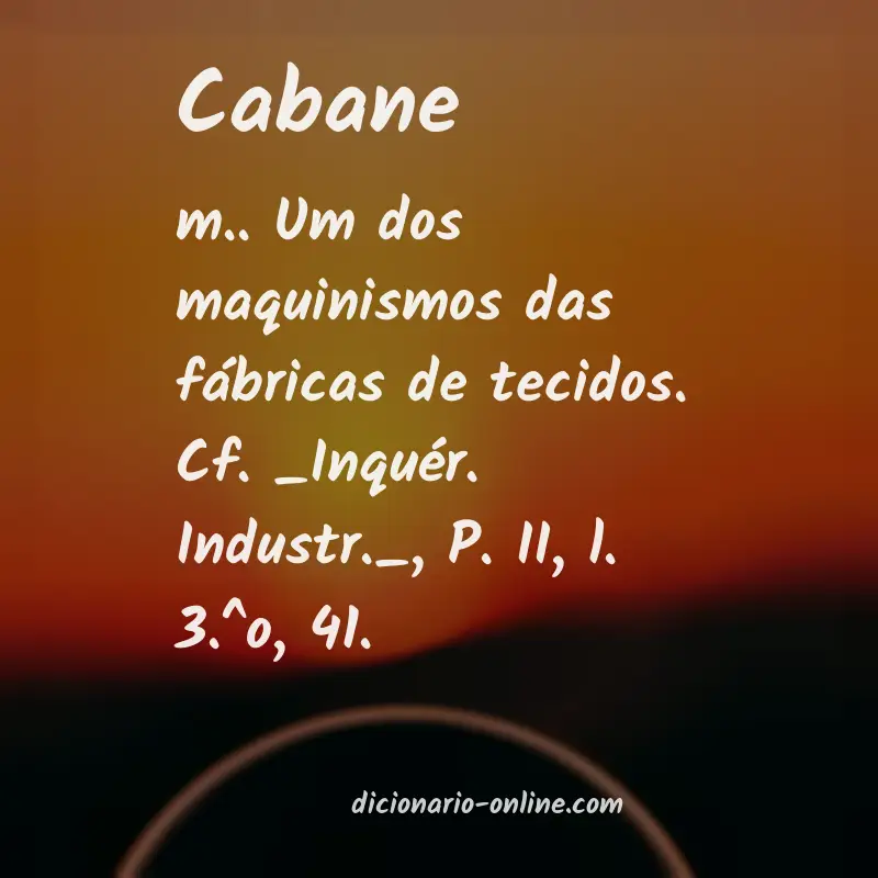 Significado de cabane