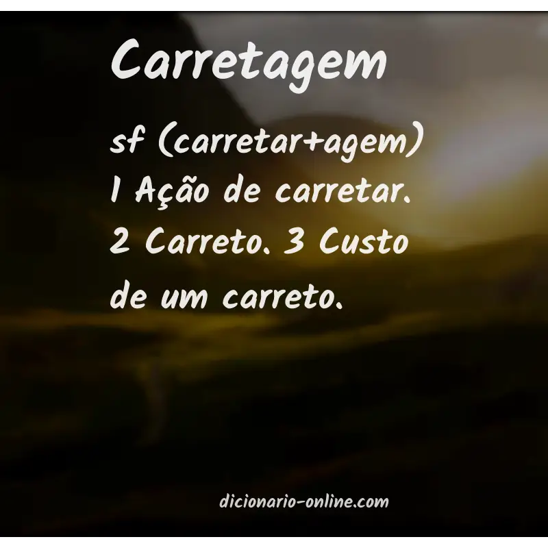 Significado de carretagem