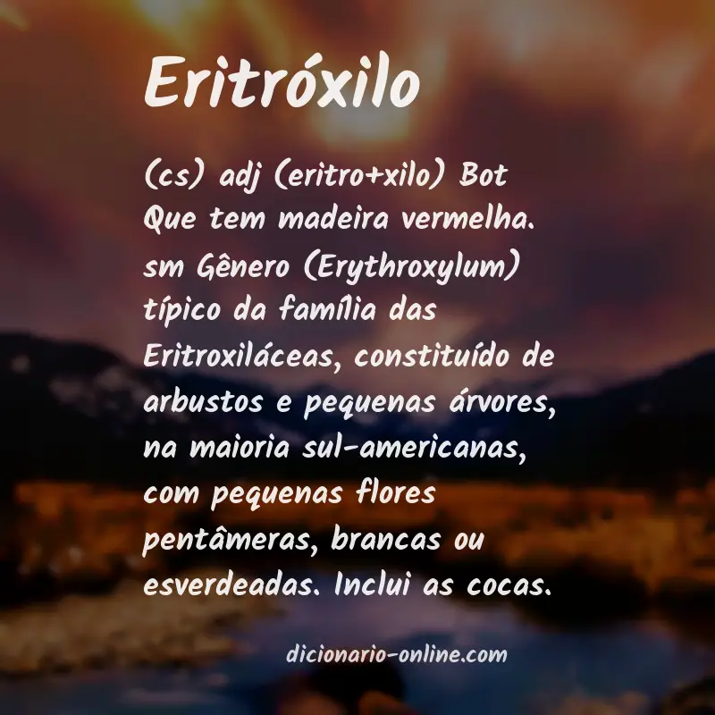 Significado de eritróxilo