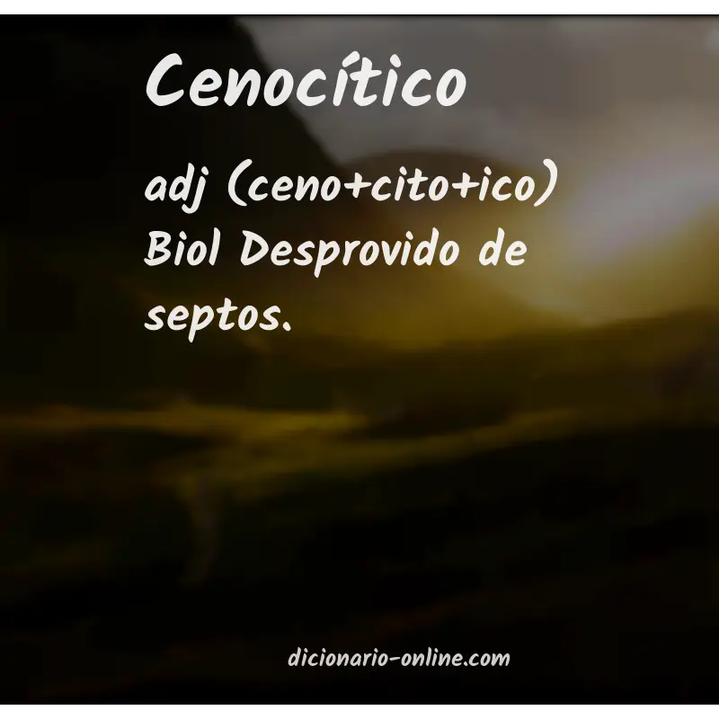 Significado de cenocítico