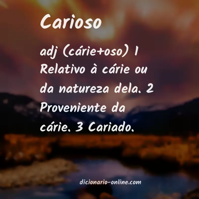 Significado de carioso