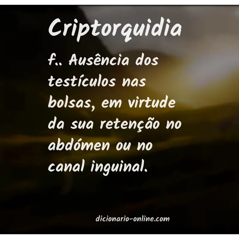 Significado de criptorquidia