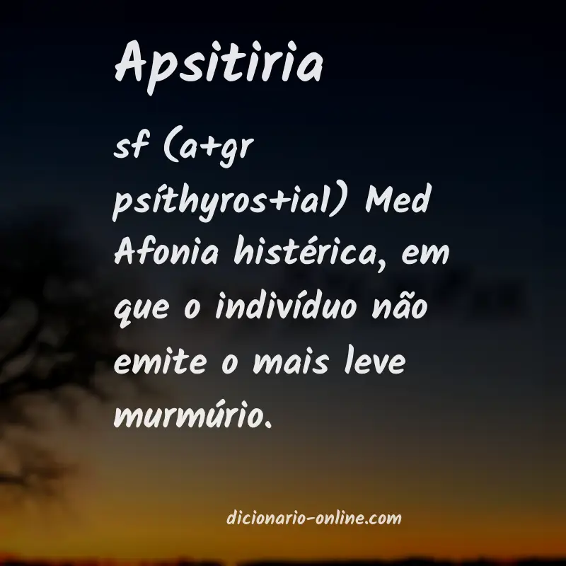 Significado de apsitiria
