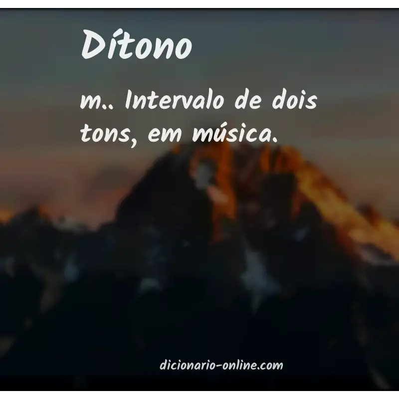 Significado de dítono