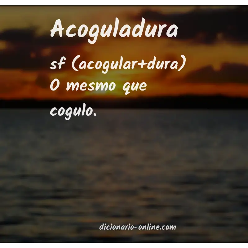 Significado de acoguladura