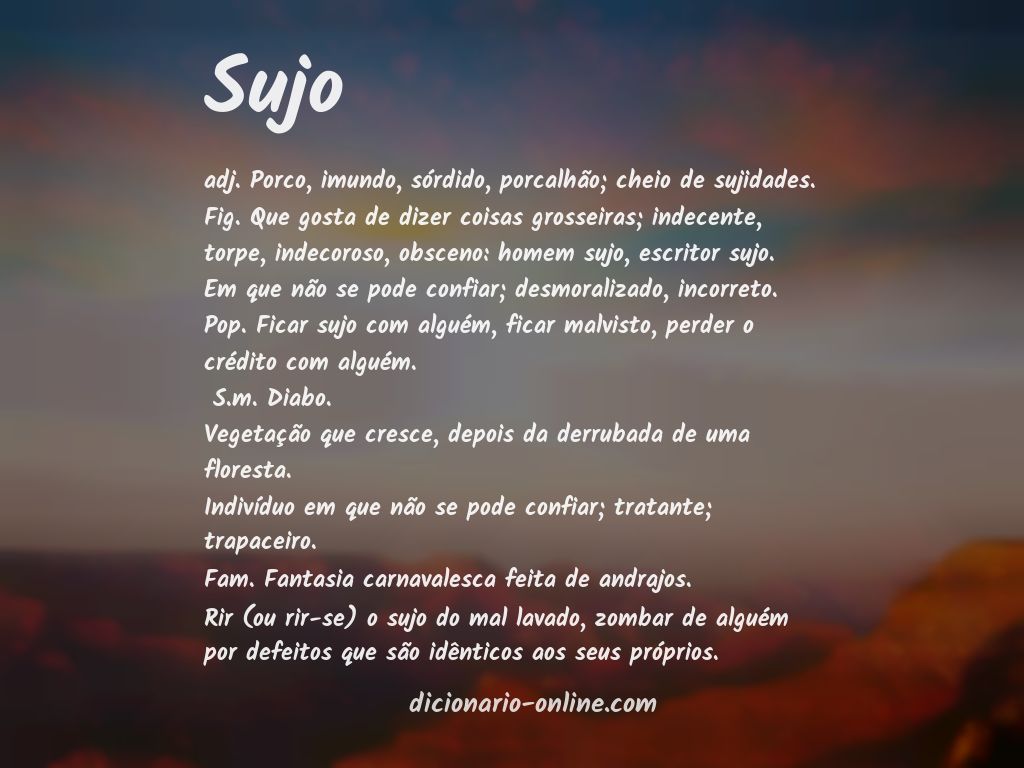 Significado de sujo
