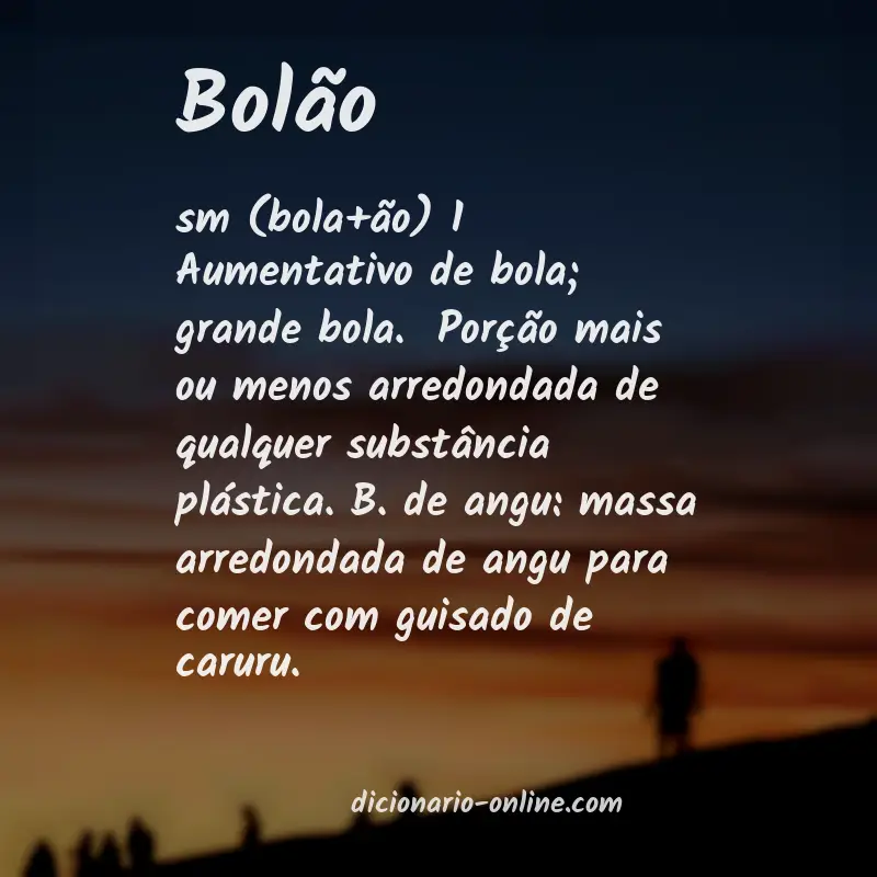 Significado de bolão