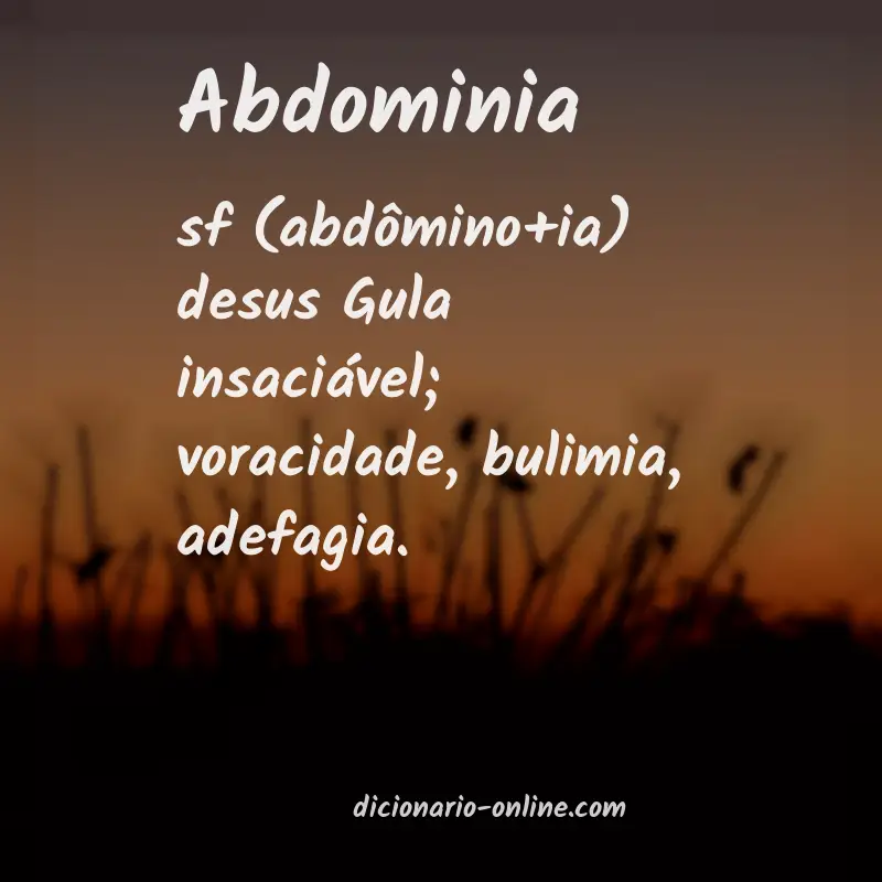 Significado de abdominia