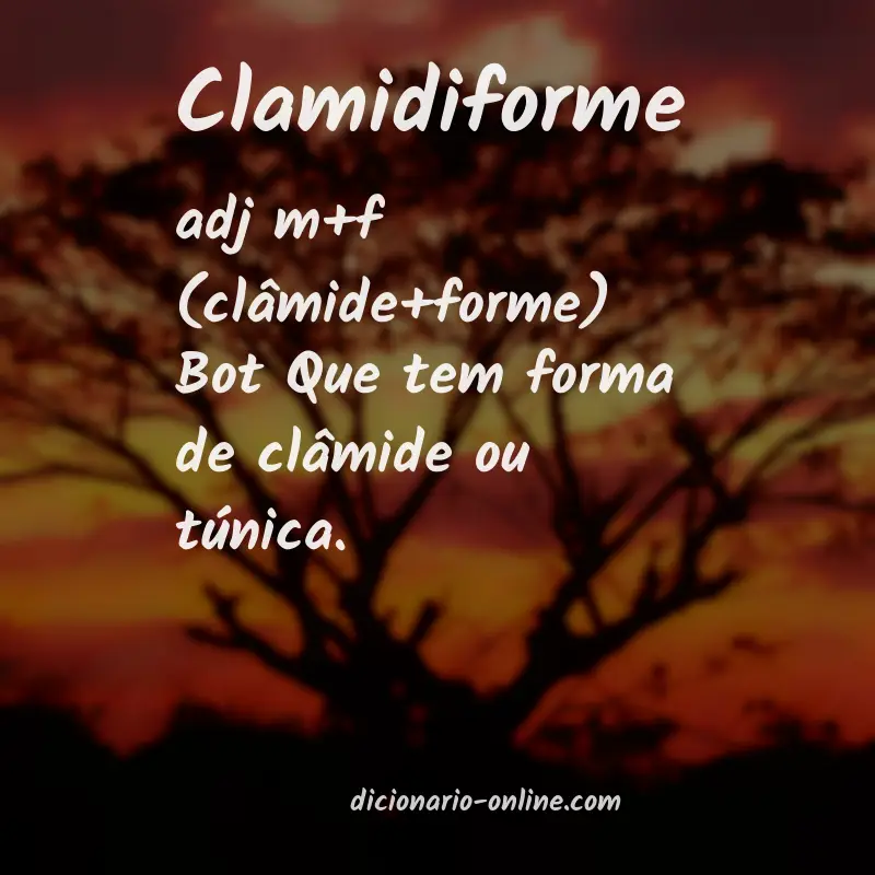 Significado de clamidiforme