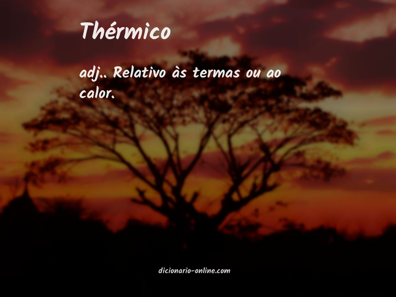 Significado de thérmico