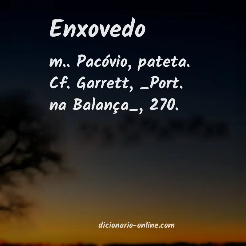 Significado de enxovedo