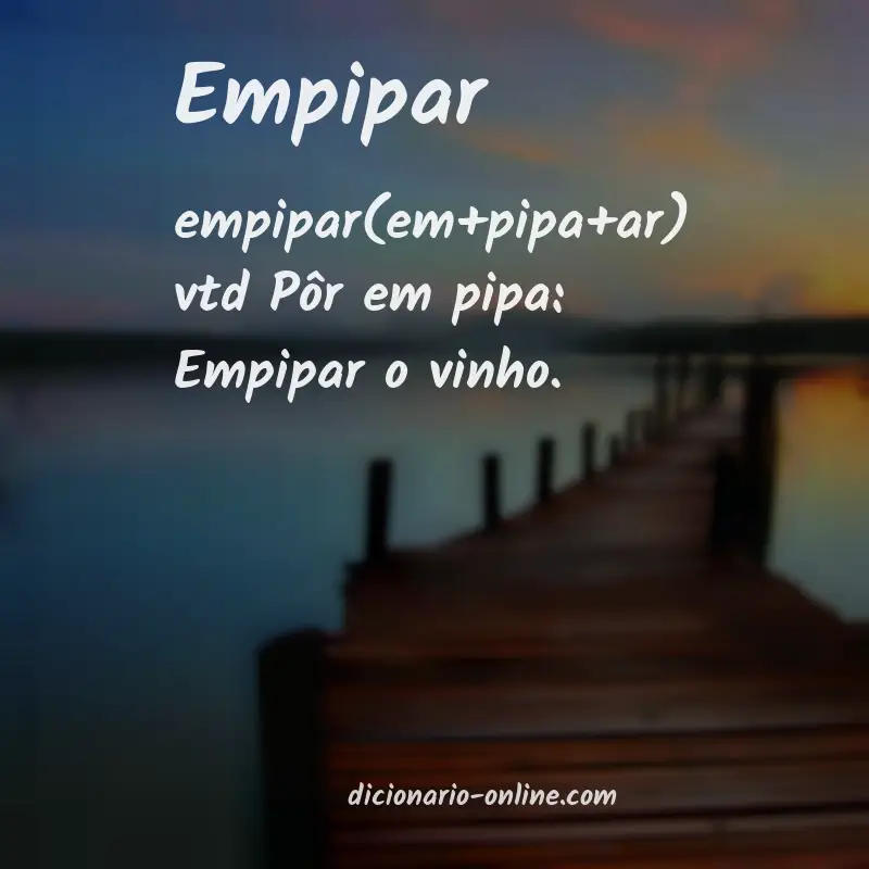 Significado de empipar