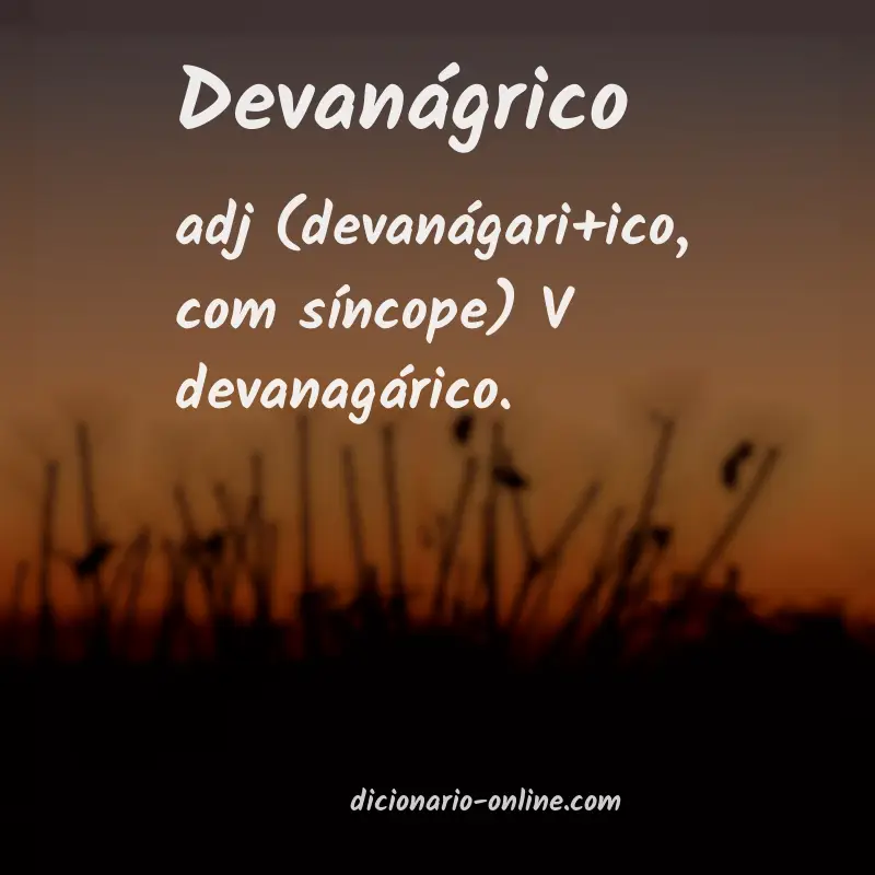 Significado de devanágrico