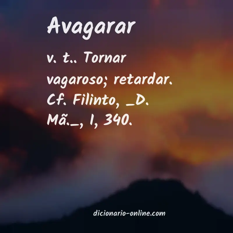Significado de avagarar