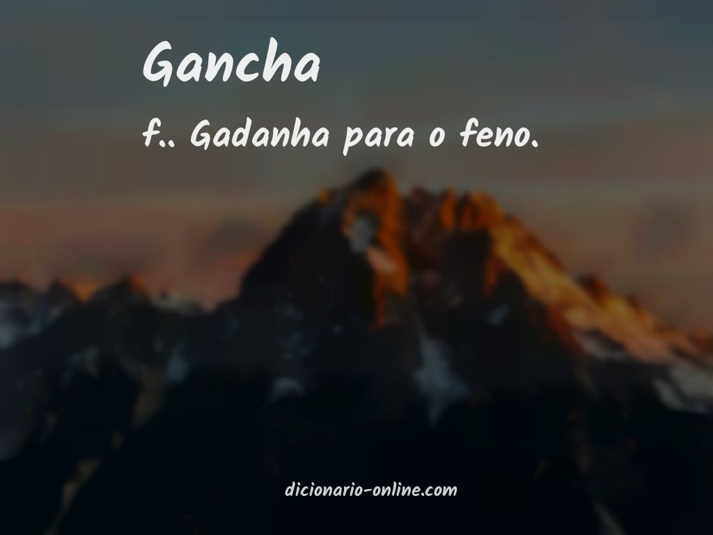 Significado de gancha
