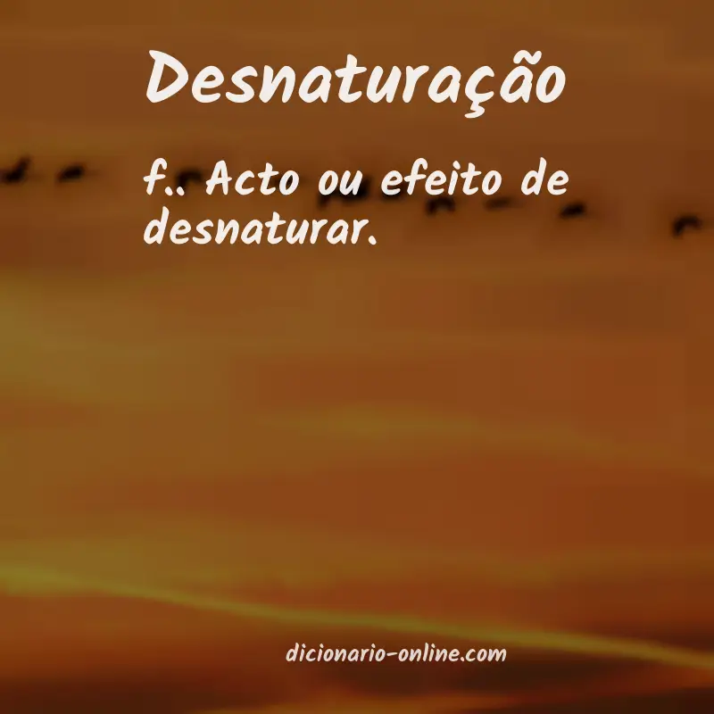 Significado de desnaturação