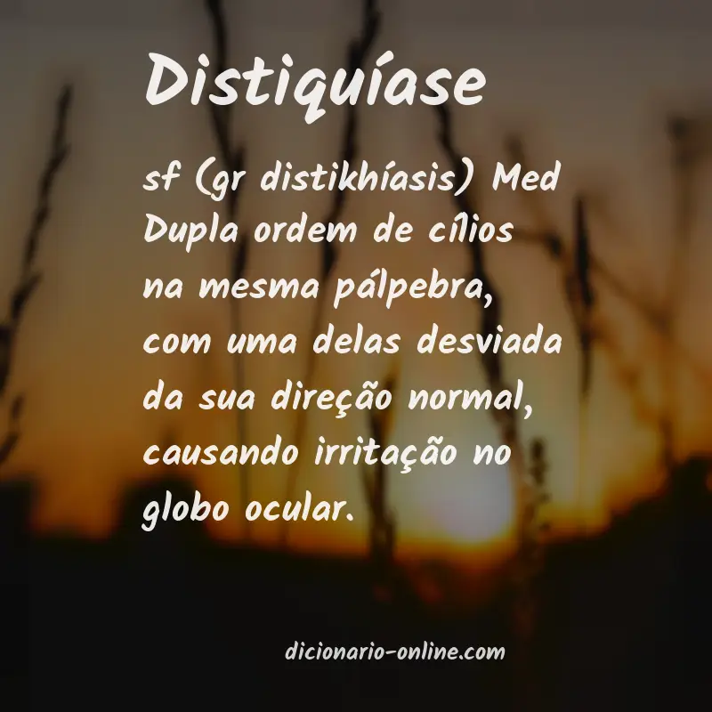 Significado de distiquíase